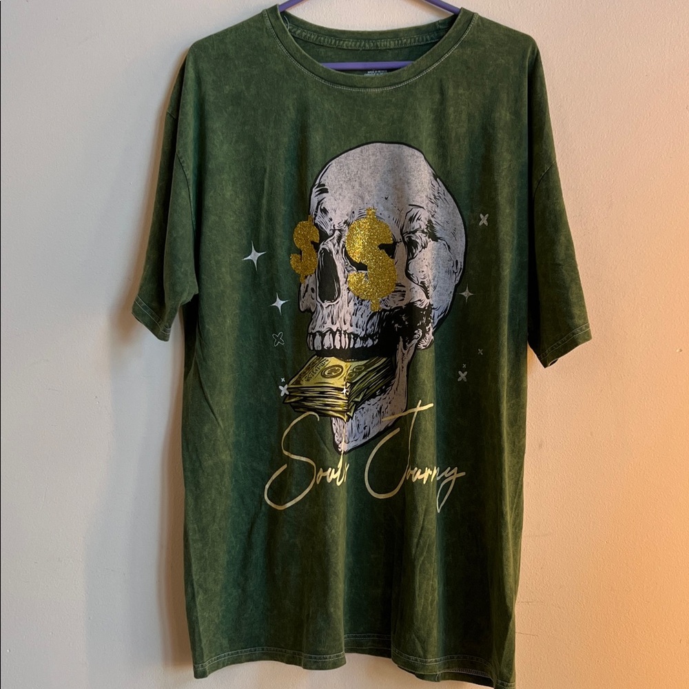 Green Skull Souls Journey Graphic Tee